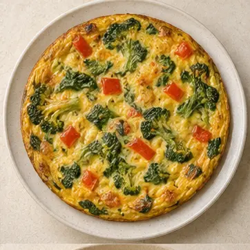 Frittata cuite, illustration commune aux recettes de cette famille