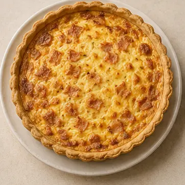 Part de quiche aux œufs, illustration commune aux recettes de cette famille